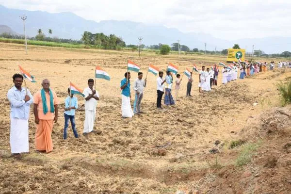 NELLAI DISTRICT FARMERS STRIKE FOR TODAY FOUR ROAD HIGH WAY PROJECT AFFECT IN AGRICULTURE LAND